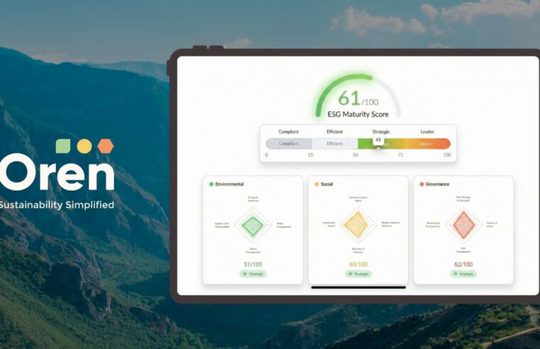 Oren Launches Free, AI-Powered ESG Tool to Help Companies Headstart Their Sustainability Journey Addressing the Need for Accessible ESG Intelligence