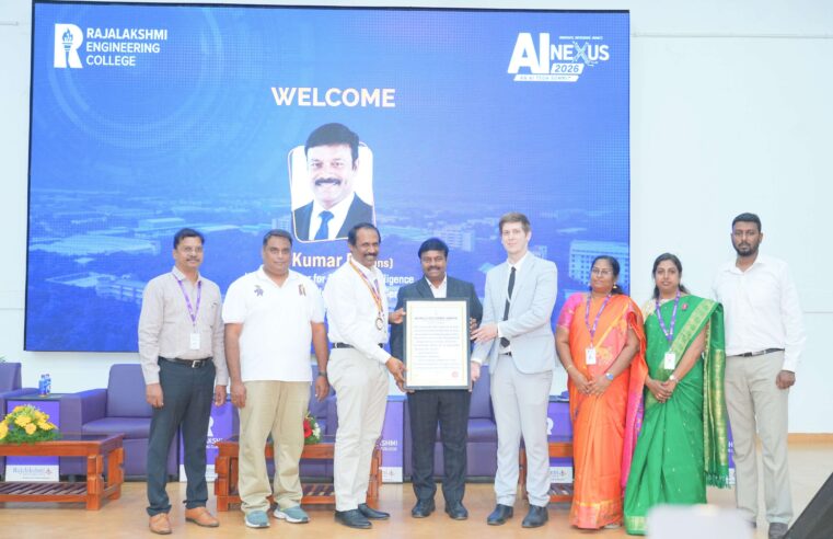 Rajalakshmi Engineering College Creates World Record at AI NEXUS 2026;  Hon’ble Tamil Nadu AI Minister Applauds Historic Student Achievement